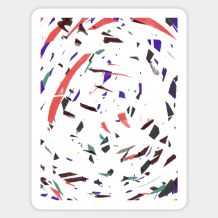 Chaotic circle of colours Sticker